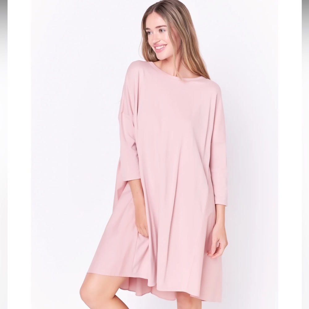 English Factory Mixed Media High-Low Mini Dress